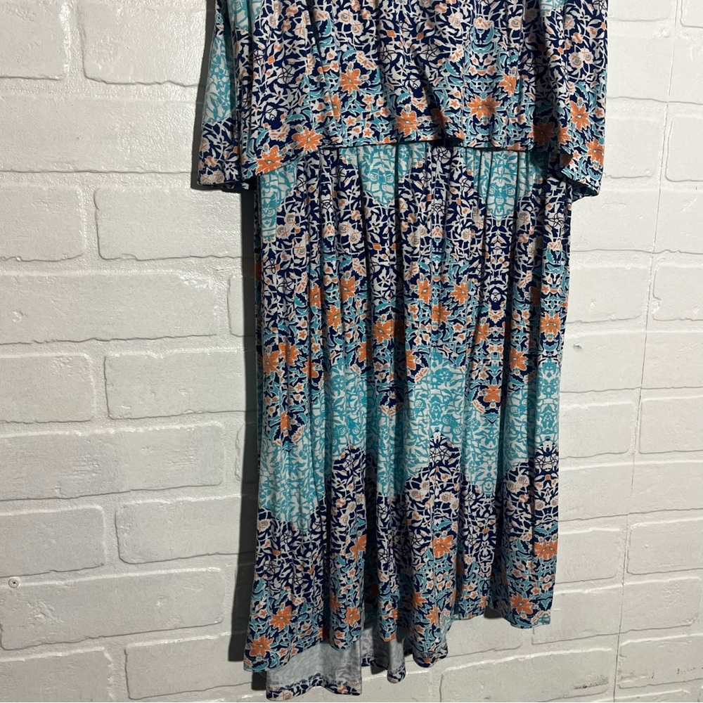 Dept 222 Womens Mini Dress Sleeveless Sun Dress Blue White Medium Petite - Picture 3 of 6